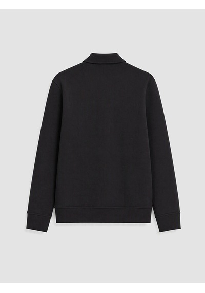 LC Waikiki Lcw Vision Siyah Polo Yaka Erkek Fermuarlı Sweatshirt New Blakız Çocuk
