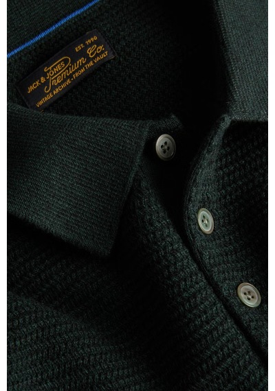 Jack & Jones Pamuklu Regular Fit Düğmeli Polo Yaka Kazak Erkek Polo Yaka Kazak 12299904 Koyu Yeşil Jack & Jones Pamuklu Regular Fit Düğmeli Polo Yaka Kazak Erkek Polo Yaka Kazak 12299904 Koyu Yeşil