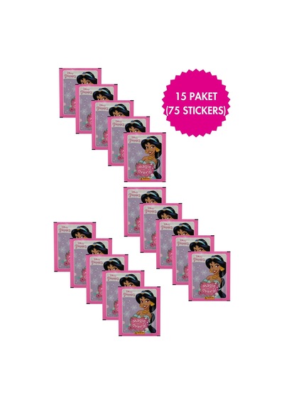 Toyika Panini Lisanslı Disney Prinses Koleksiyon 15 Paket 75 Stickers Çıkartma