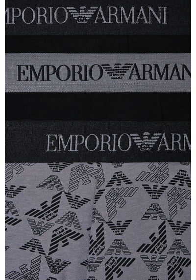 Emporio Armani Erkek Boxer Em000260 Af10800 Mc200 Siyah-gri-siyah Siyah-gri-siyah