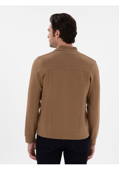 Cacharel Camel Regular Fit Triko Hırka Kahverengi