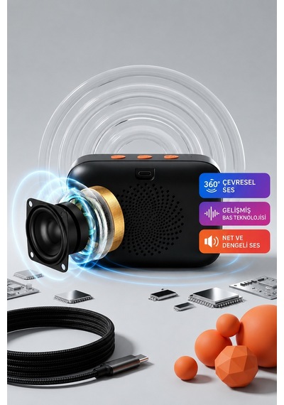 Yapay Zeka Sesli Asistan Akıllı Bluetooth Hoparlör AI Sohbet 21 Dil Çeviri Dokunmatik Ekran Dijital Masa Saati Bluetooth 5.4