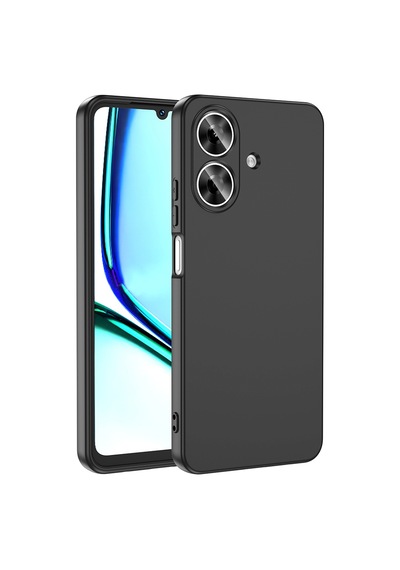 Zore Realme Note 60 Kılıf Omsy Mara Lansman Kapak - Siyah