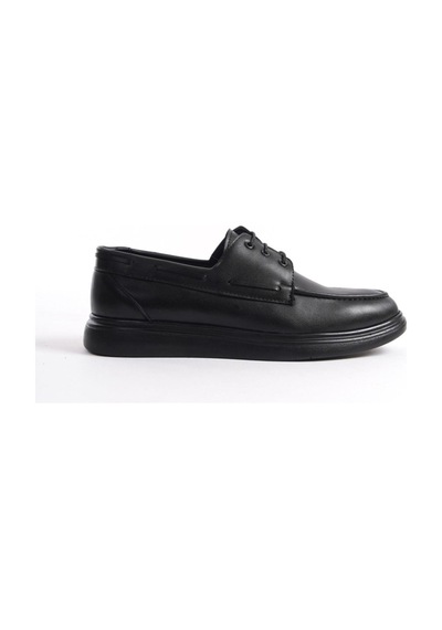 Mubiano Mbrgn105-s Siyah Erkek Bağcıklı Loafer Siyah