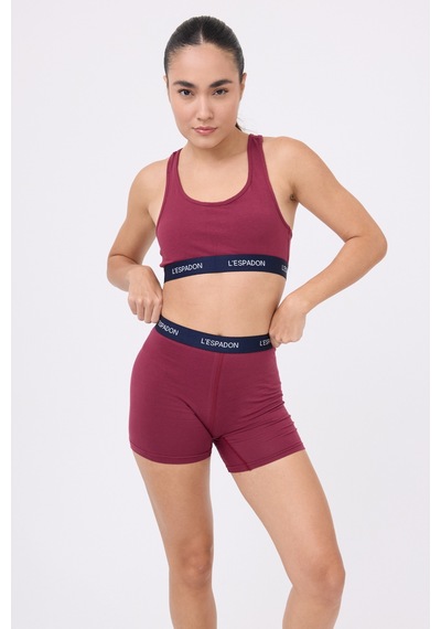 Athleshorts Yüksek Bel Kadın Uzun Boxer Şort-3272 Bordo