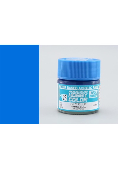 10 Ml. Sky Blue Aqueous Serisi Maket Boyası, Mr.hobby H025 Standart