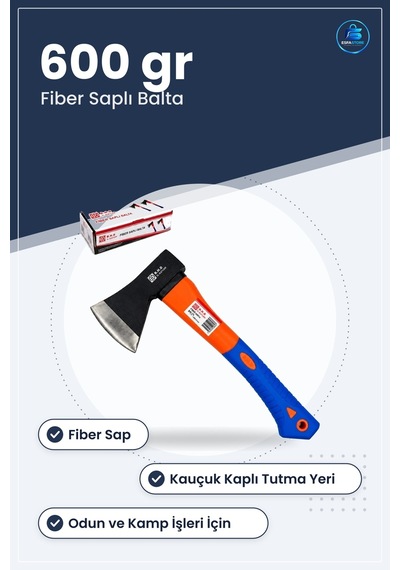Balta Fiber Saplı 600 Gr Odun Kesme Kamp Bahçe Çok Amaçlı El Alet