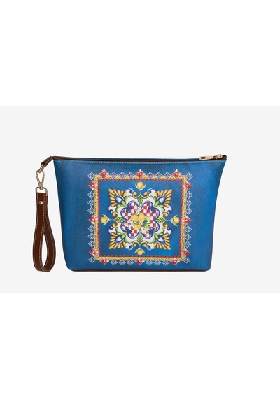 Mavi Suni Deri Clutch&portföy Çanta 30x21 Cm