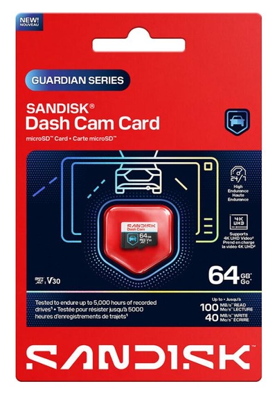 Sandısk Dash Cam 64gb 100/40mb/s Microsdxc V30 Araç Kamerası Hafıza Kartı Sdsqqnr-064g-gu6sn