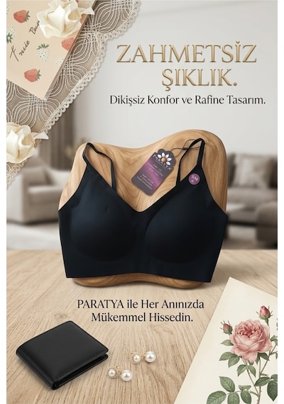 Papatya Lingerie Lazer Kesim Pedli Ayarlanabilir Askılı Konfor Sütyen Siyah - 929578945 Siyah Papatya Lingerie Lazer Kesim Pedli Ayarlanabilir Askılı Konfor Sütyen Siyah - 929578945 Siyah