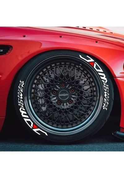 Jdm Power Motosiklet & Araç Oto Lastik Yazısı Sticker Arma 4 Adet 2.5 Cm Uyumlu