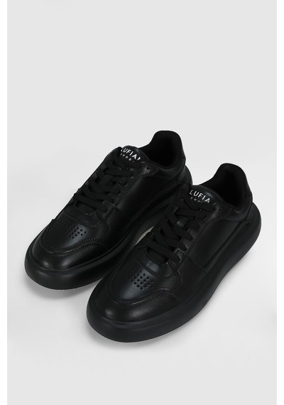 Lufian Mateas Erkek Deri Sneaker Ayakkabı Siyah Siyah 112230251100100 Siyah