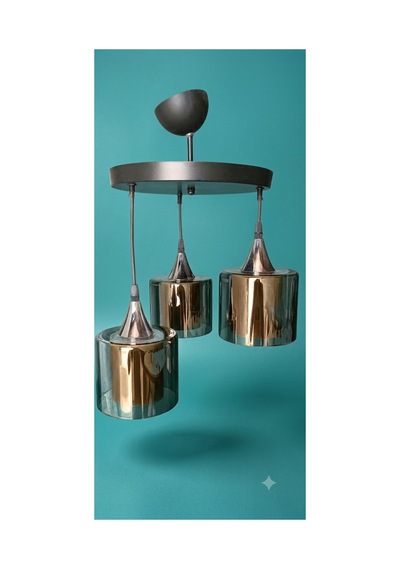 H-acraft 3'lü Riolight Tepsili Modern Avize Siyah