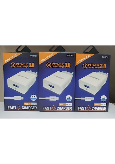 POLYGOLD PG-8761 Tek USB 3,5 A. Samsung Uyumlu Set Şarj