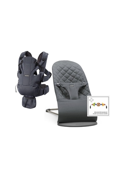 Babybjörn Bliss Ana Kucağı Cotton Oyuncaklı / Anthracite & Babybjörn Kanguru Move 3d Mesh / Anthracite