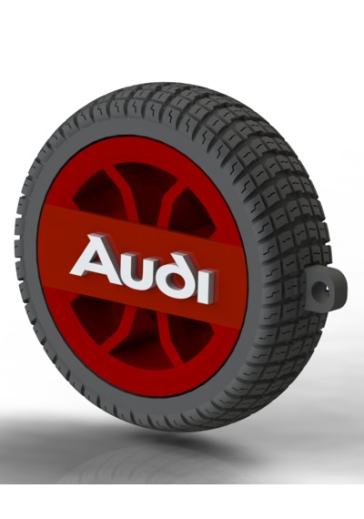Audi Uyumlu Özel Tasarım Anahtarlık - Premium Hafif Ve Dayanıklı Kırmızı