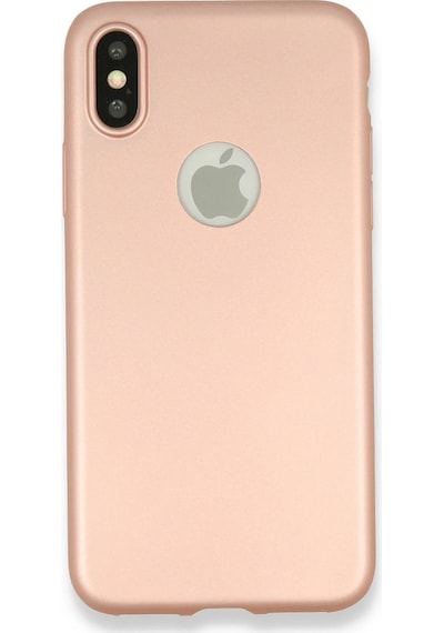 Newface Apple, Uyumlu iPhone X Kılıf First Silikon - Semeglbl - 72 Rose Gold