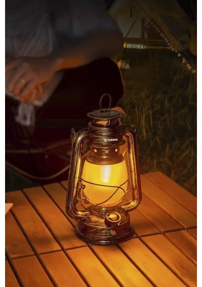 Özel Seri Nostalji Sever Fener Model Nostaljik Aydınlatma Retro Şarjlı Led Gece Lambası Lw41 Koyu Ahşap