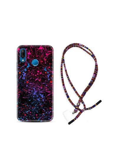 Huawei P20 Lite Kılıf Rasta Boyun Askılı Boyalar 1660