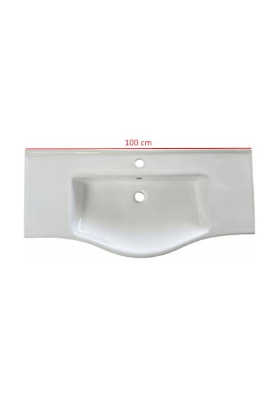 Bozvit 100 Cm Konsollu Lavabo Beyaz - 11100 Beyaz