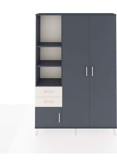Arges Dolap 5 Raflı 2 Çekmeceli Tek Askılı 132x30x195 Antrasit-antrasit/aytaşı Antrasıt/aytası Arges Dolap 5 Raflı 2 Çekmeceli Tek Askılı 132x30x195 Antrasit-antrasit/aytaşı Antrasıt/aytası