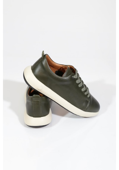 Dgn 20332 Erkek Bağcikli Sneaker Ayakkabi Haki Antik Baskılı