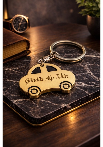 Çelik Araba Model Anahtarlık Kişiye Özel Şık Ve Modern No 20001