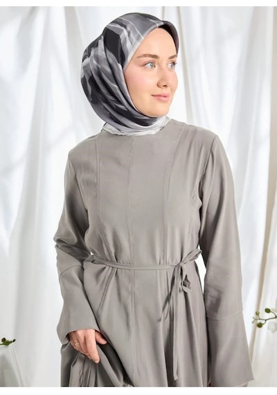 Silk Home Twill İpek Eşarp - 11545-05 Gri