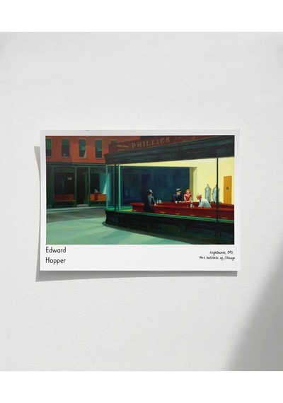 Çerçevesiz Poster Edward Hopper Nighthawks