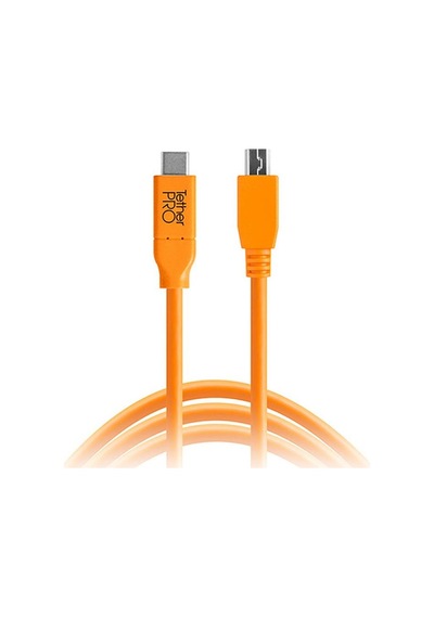 Tether Tools CUC2515-ORG 4.6m USB Kablosu (USB-C - 5Pin Micro USB