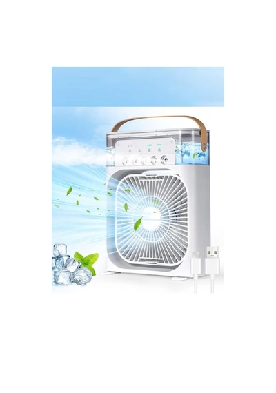 Blic Bwfn10 Beyaz Buzlu Vantilatör Mini Fan 5 Spreyli Su Püskürtmeli 600 Ml Buhar Makinesi Nemlendir