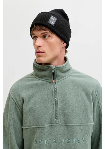 Jack & Jones Erkek Jacalpes Logo Detaylı Örme Bere 12286472 Siyah Siyah