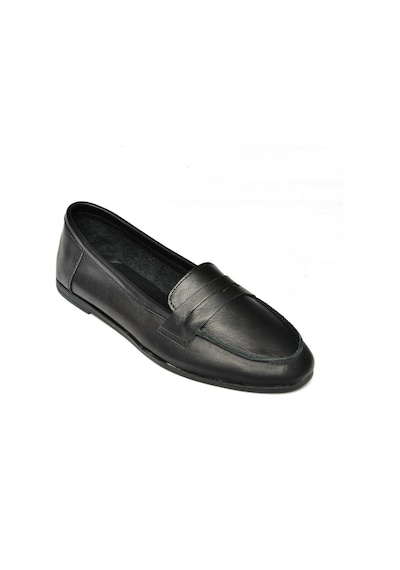Fox Shoes S291070003 Siyah Hakiki Deri Düz Babet Siyah