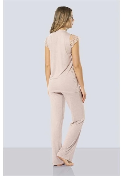Türen 3294 Lohusa Pijama Takımı - Pudra