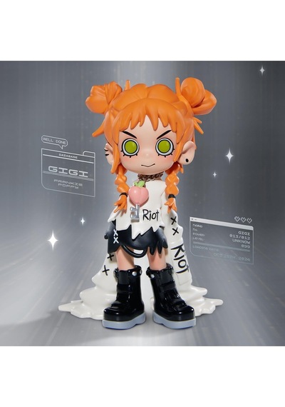 Pop Mart Lil Peach Riot Loading Figür Koleksiyonluk Aksiyon Figürleri, 1 Parça, Rastgele Model, Anime Art Toy Biblo