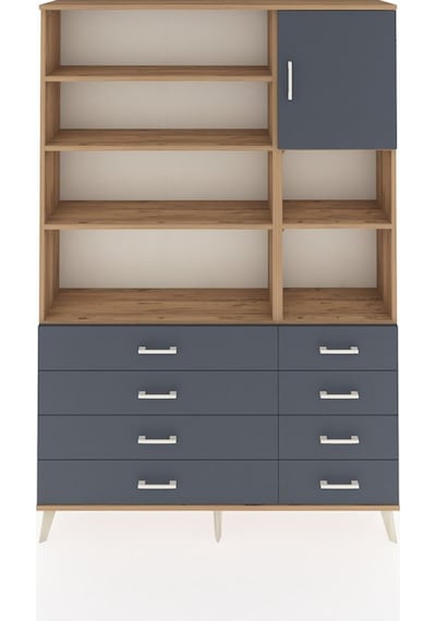 Arges Dolap 8 Raflı 8 Çekmeceli Tek Kapaklı 132x30x195 Çam-antrasit/antrasit Antrasıt/antrasıt Arges Dolap 8 Raflı 8 Çekmeceli Tek Kapaklı 132x30x195 Çam-antrasit/antrasit Antrasıt/antrasıt