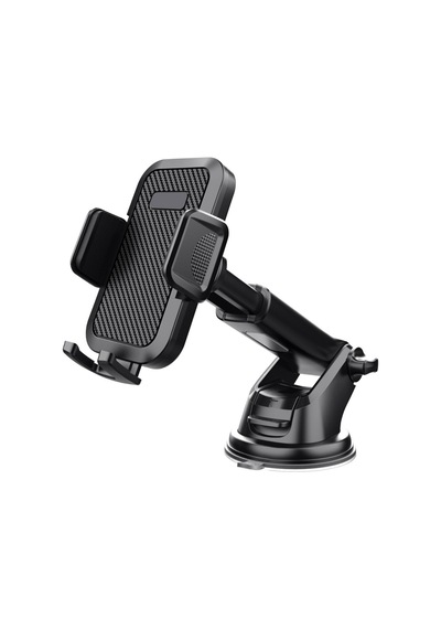 Vakumlu Araç İçi Telefon Tutucu Cam & Torpido Uyumu, 360 Ayarlanabilir Siyah