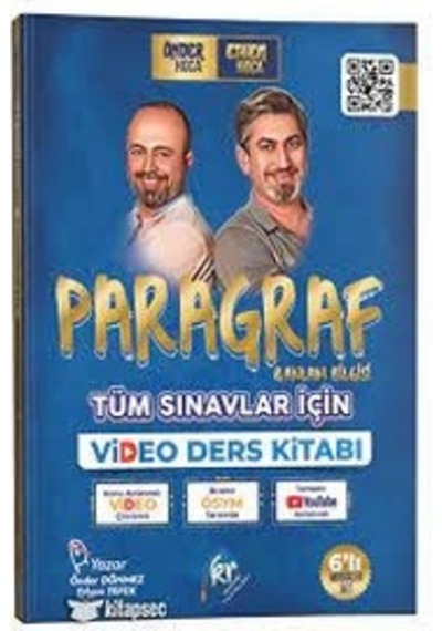 Önder Hoca & Ethem Hoca Tüm Sınavlar Için Paragraf ve Anlam Bilgisi Video Ders Kitabı - Ethem Hoca - KR Akademi