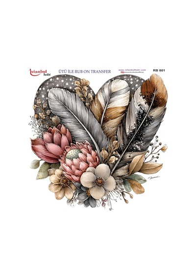 Ütü İle Rub On Transfer Kağıdı 30x30cm Rb-801