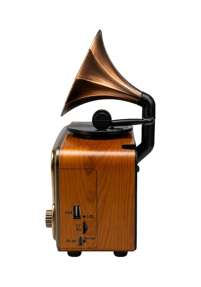 Gold Silver Gs-1370 Nostaljik Gramofon Tasarımlı Bluetoothlu 3-band Radyo & Müzik Çalar