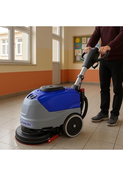 Cleanvac E-180 Elektrikli Dar Alaz Zemin Temizleme Makinesi