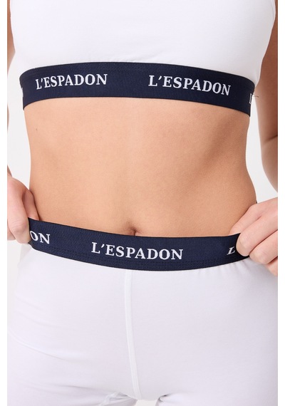 Athleshorts Yüksek Bel Kadın Uzun Boxer Şort -3306 Beyaz