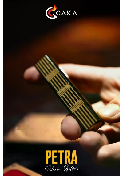 Caka Lighter Petra Black Gold Benzinli Çakmak - Ckl-056