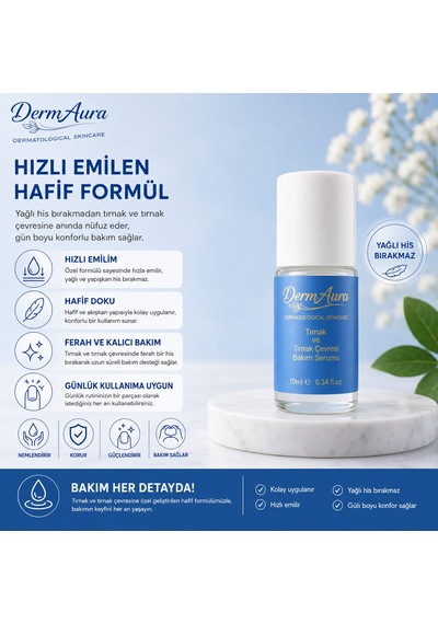 Dermaura Aloe Vera Tırnak Ve Tırnak Çevresi Bakım Serumu 10 ML