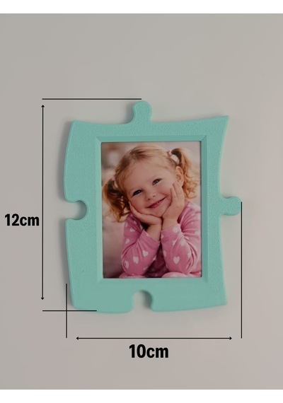 Magnet Fotoğraf Çerçevesi 4 Lü Set Puzzle Tasarım Buzdolabı & Masaüstü