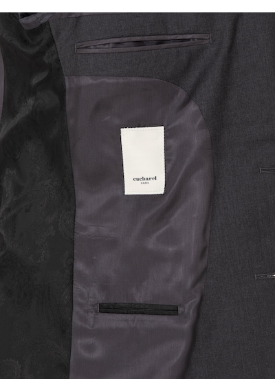 Cacharel Füme Slim Fit %100 Yün Klasik Takım Elbise Gri
