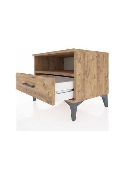 Hyperion Komodin Tek Raflı Tek Çekmeceli 60x44x48 Çam-çam Çam