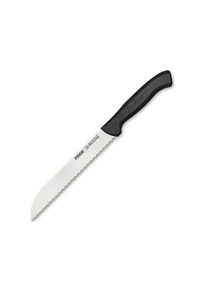 38024 Ecco Ekmek Bıçağı Pro 17.5 Cm Dişli Gri - Siyah