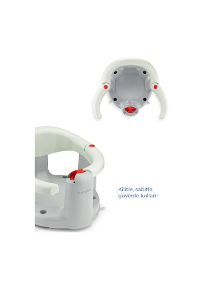 Babyjem Önden Açılır Banyo ve Mama Oturağı Ve Hediye Minderli - 2 li Set Kum Beji Çok Renkli