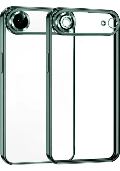 Newface Apple, Uyumlu iPhone 17 Air Razer Lensli Silikon - Yeşil